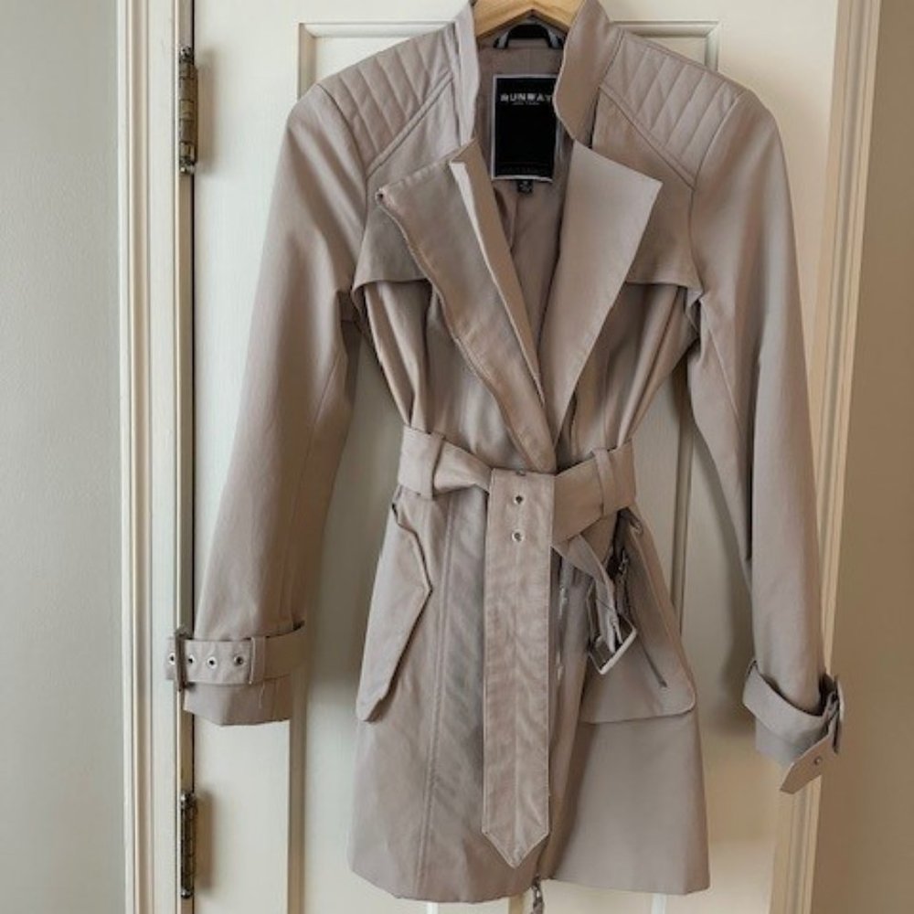 Super Stylish Taupe Trench Coat